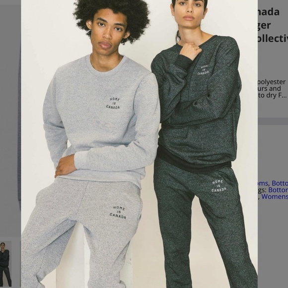 Peace Collective ‘Home is Toronto’’ Premium Joggers - Marled Gray - Size Small - Picture 1 of 8